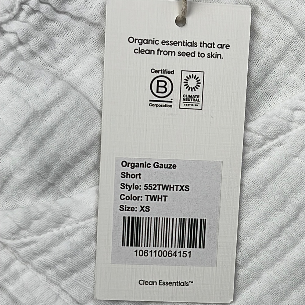 MATE The Label XS 100% Organic Gauze Short‎ Women's White Shorts - Picture 7 of 12